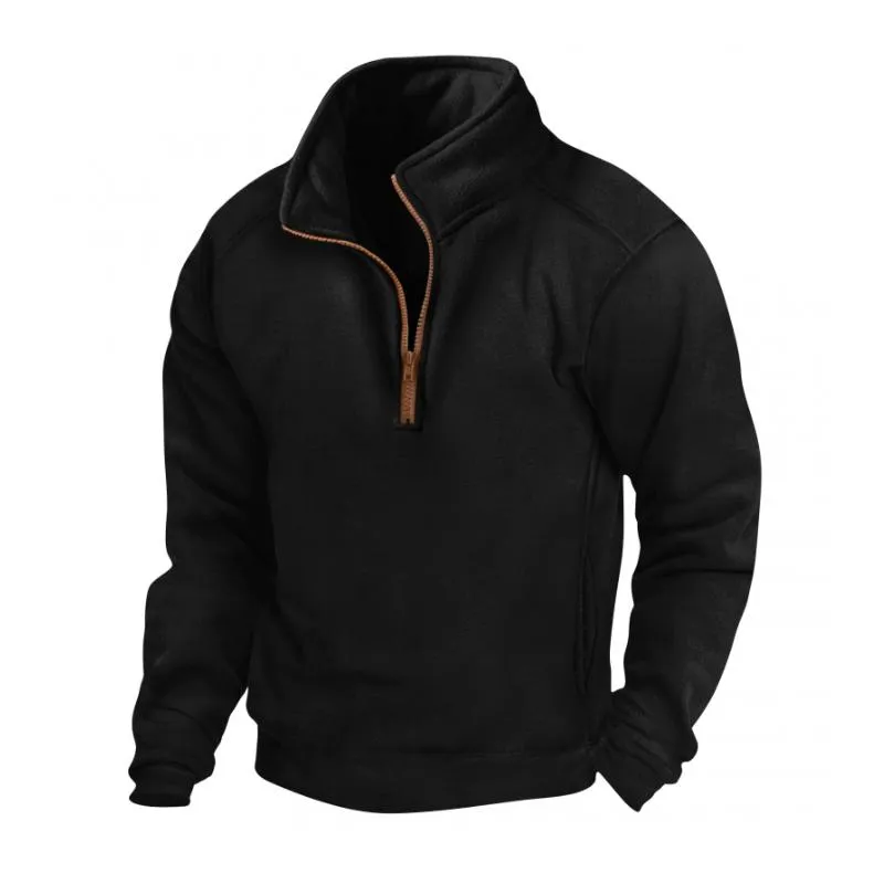 Men's Casual Zipper Stand Collar Loose Tactical Pullover Sweatshirt 29284667M sold by Manly product image thumbnail 4