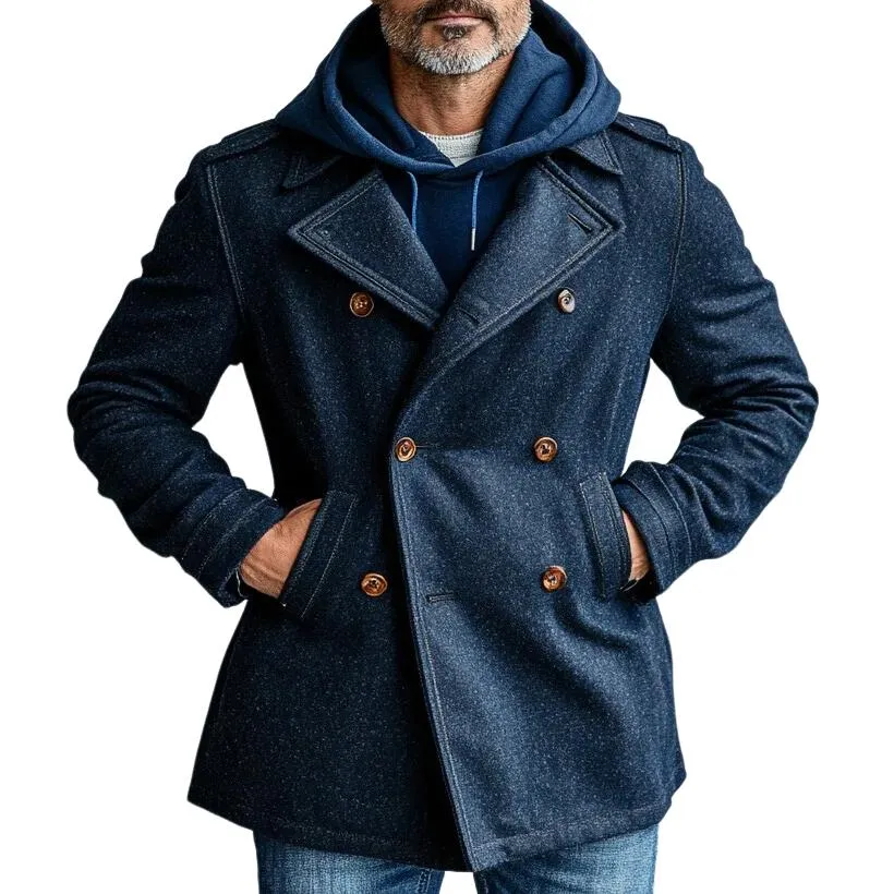 Men's Vintage Wool Double-Breasted Trench Coat 06391004Y sold by Manly