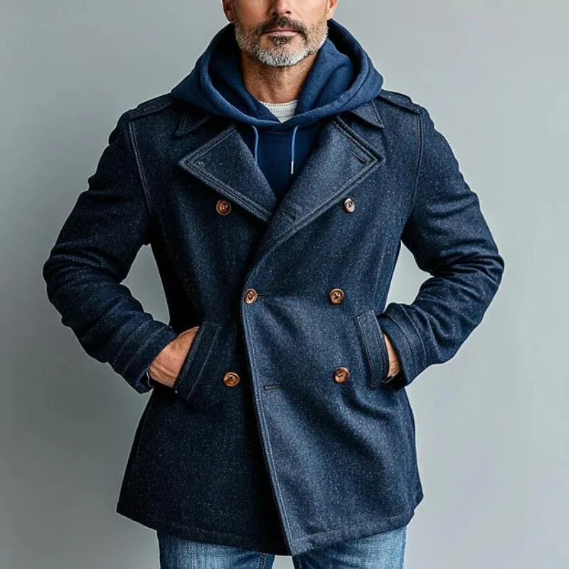 Men's Vintage Wool Double-Breasted Trench Coat 06391004Y sold by Manly product image thumbnail 3