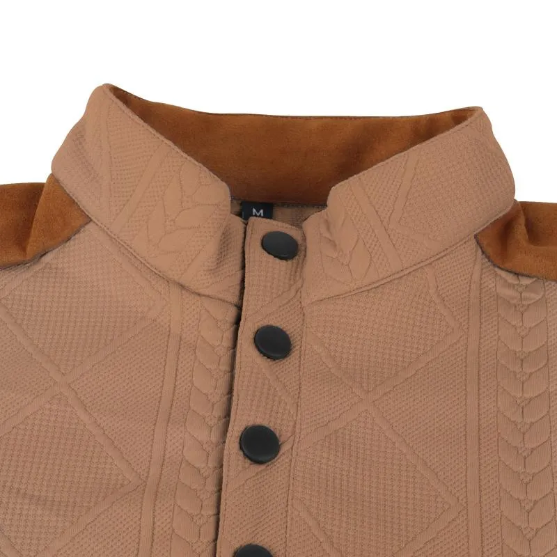 Men's Casual Colorblock Henley Neck Long Sleeve Sweatshirt 02365857Y sold by Manly product image thumbnail 5