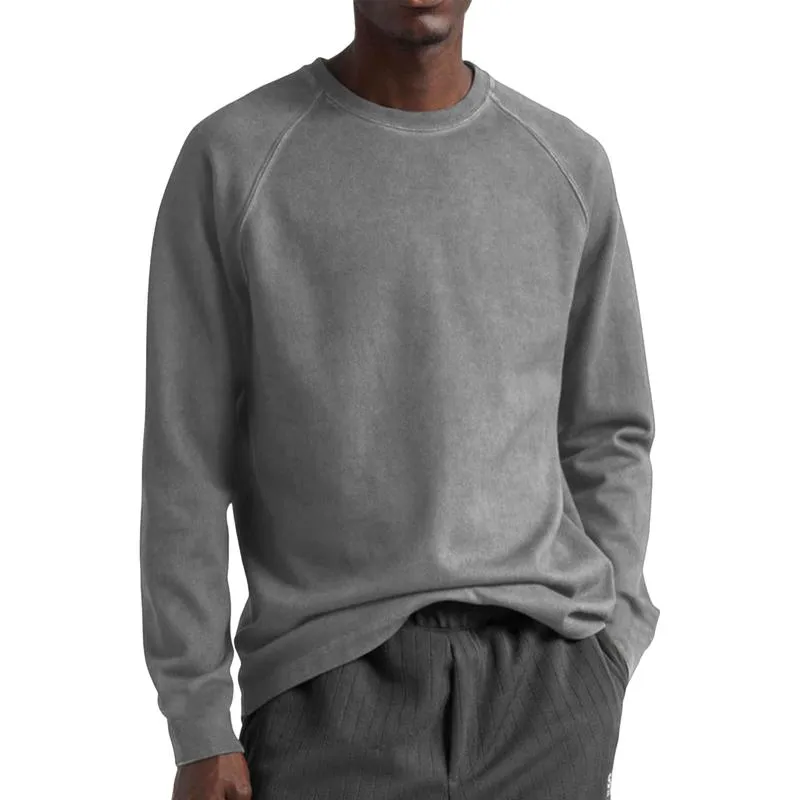 Men's Casual Solid Color Raglan Sleeve Round Neck Long Sleeve T-Shirt 22850389Y sold by Manly