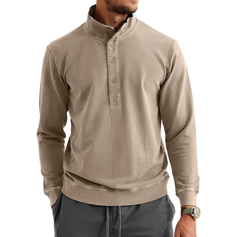 Men's Casual Button-Down Collar Long-Sleeved Sweatshirt 81338853Y sold by Manly product image thumbnail 2