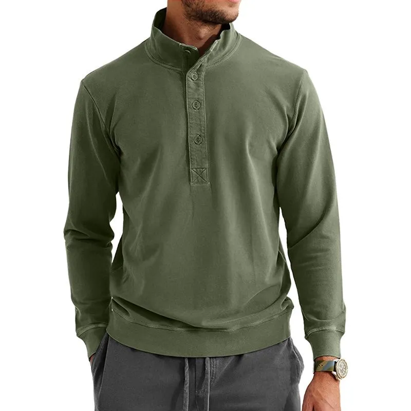 Men's Casual Button-Down Collar Long-Sleeved Sweatshirt 81338853Y sold by Manly product image thumbnail 4