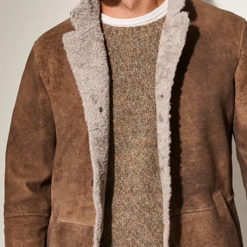 Men's Casual Suede and Fleece Stand Collar Coat 51478170TO sold by Manly product image thumbnail 3