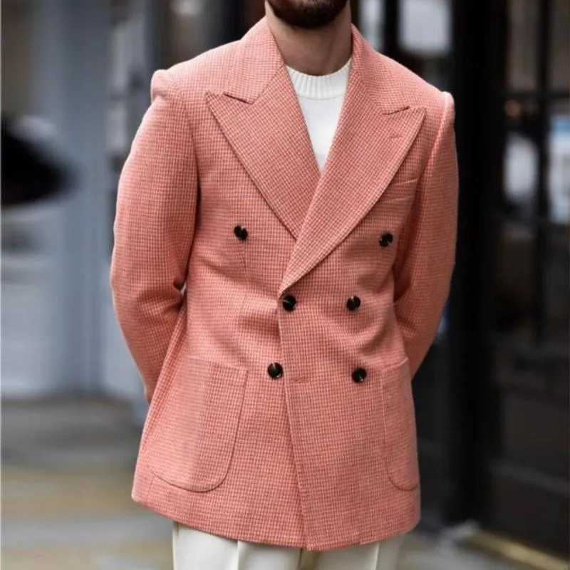 Men's Retro Casual Check Pocket Blazer 66688196TO sold by Manly product image thumbnail 2