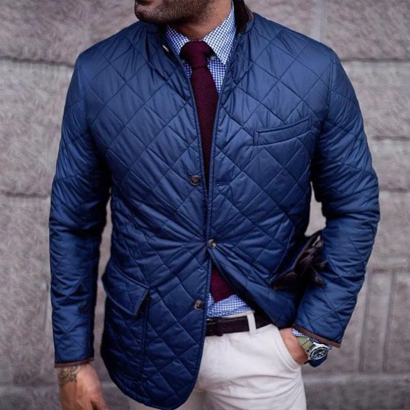 Men's Vintage Casual Quilted Patchwork Pocket Coat 60996695TO sold by Manly product image thumbnail 2