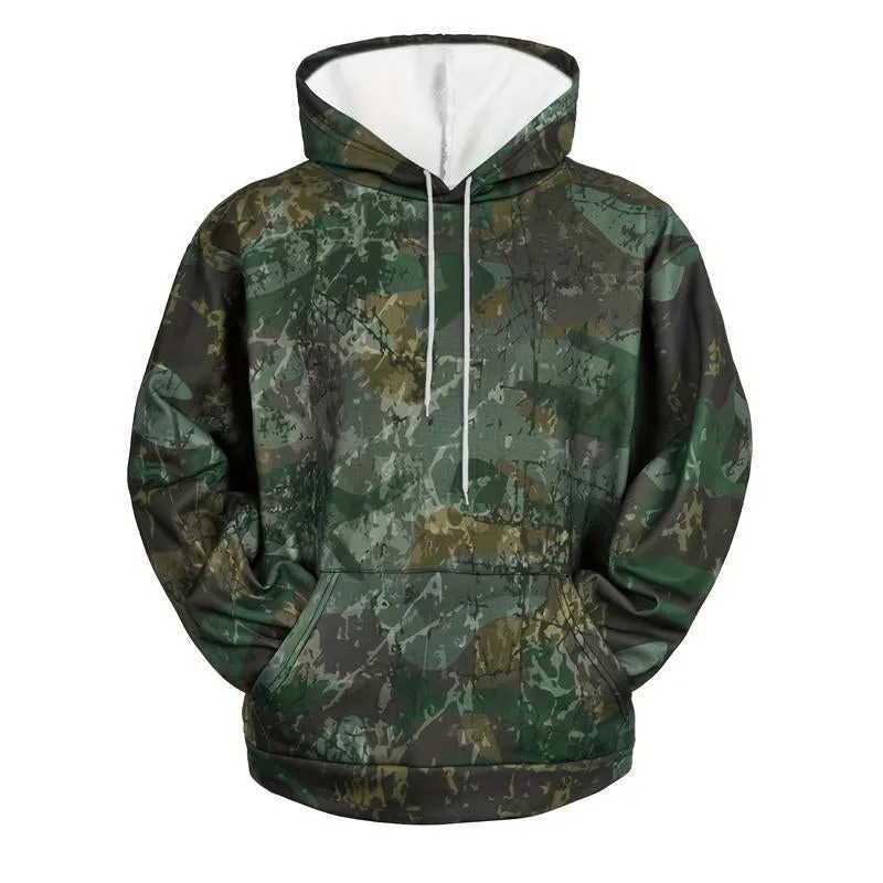 Men's Camouflage Printed Casual Hoodie 45178219U sold by Manly product image thumbnail 2