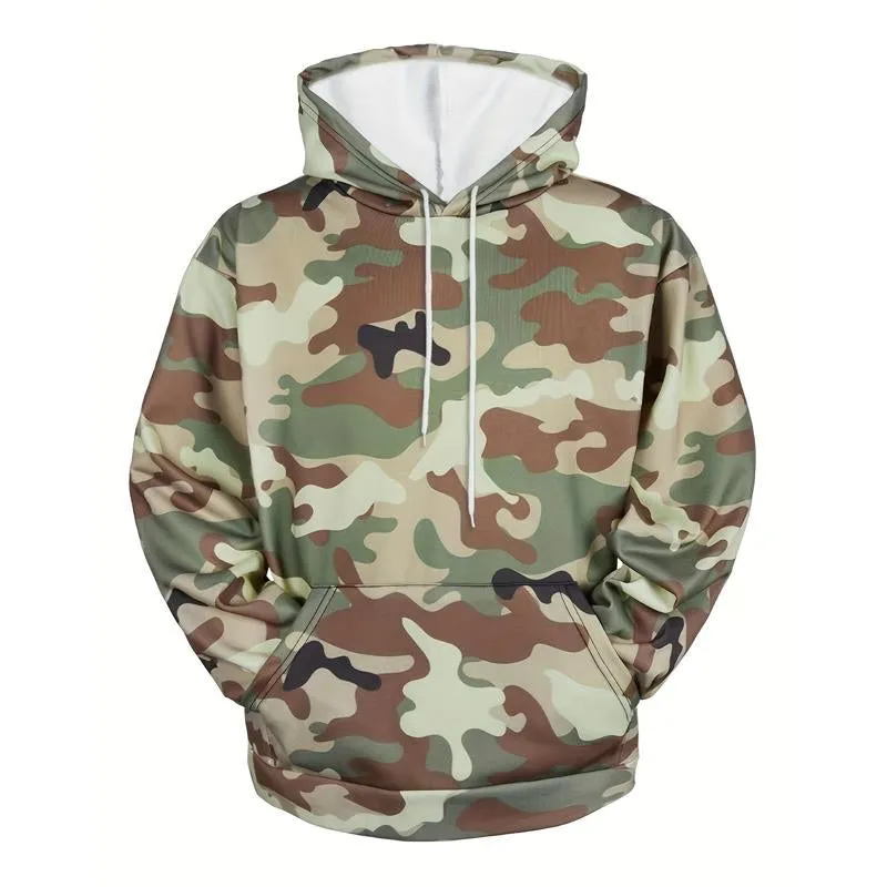 Men's Camouflage Printed Casual Hoodie 45178219U sold by Manly product image thumbnail 4