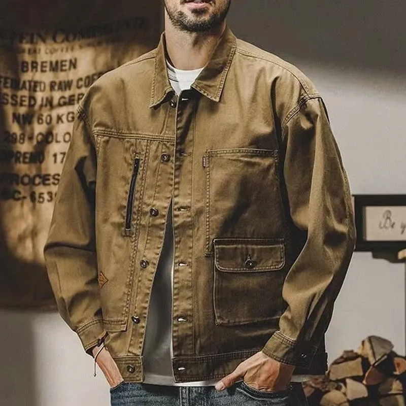 Men's Vintage Washed Work Jacket 84642852U sold by Manly product image thumbnail 3