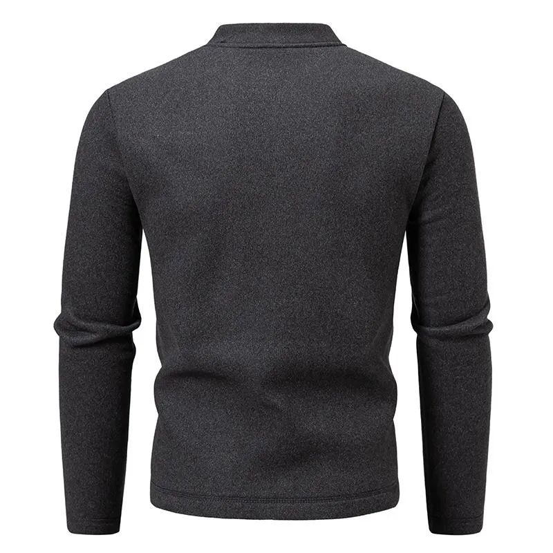 Men's Retro Casual Solid Color Stand Collar Thick Jacket 64749265X sold by Manly product image thumbnail 5