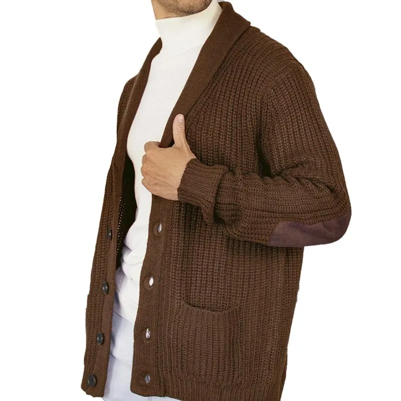 Men's Casual Retro Lapel Knit Cardigan 72481225X sold by Manly product image thumbnail 4