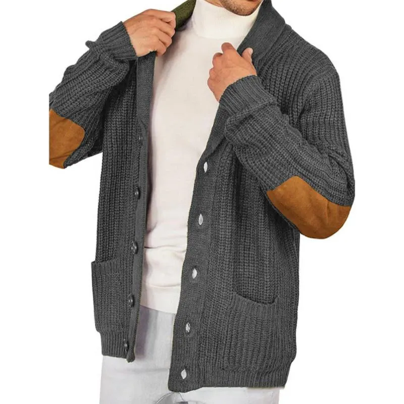 Men's Casual Retro Lapel Knit Cardigan 72481225X sold by Manly