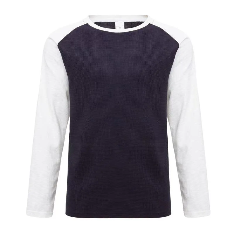 Men's Waffle Casual Stitching Long Sleeve T-Shirt 40192258X sold by Manly product image thumbnail 5