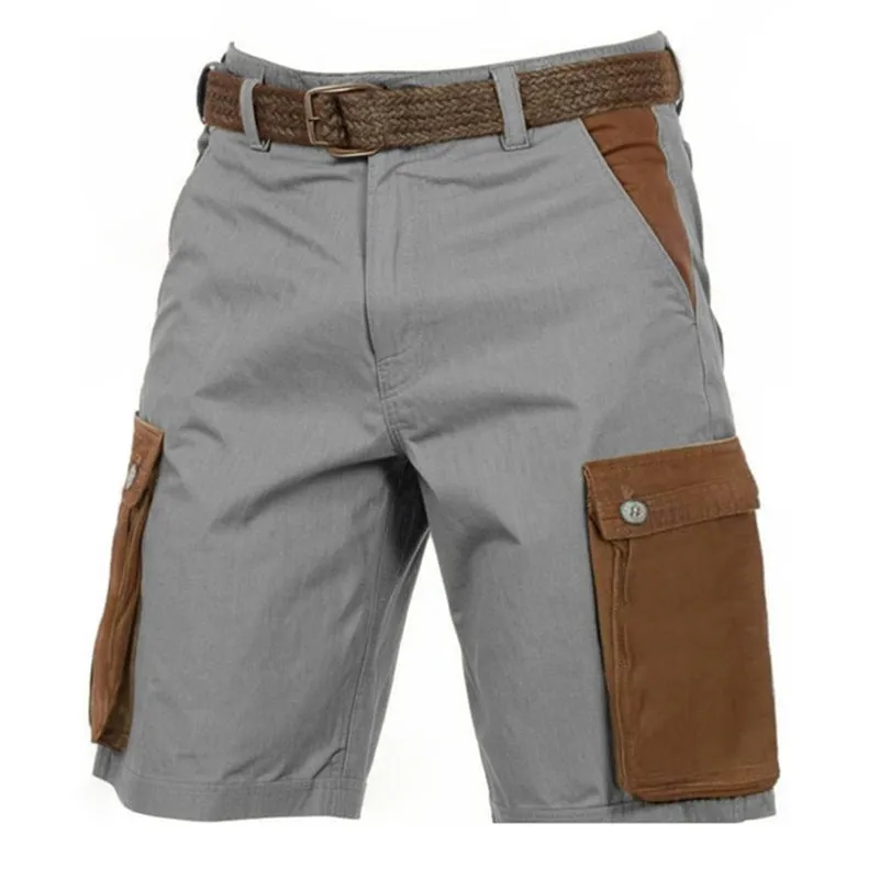 Men's Linen Patchwork Pocket Breathable Casual Shorts 23806711X sold by Manly product image thumbnail 5