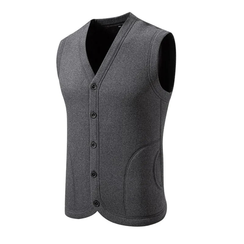Men's Solid Color Casual Sleeveless Cotton Vest 73123096X sold by Manly