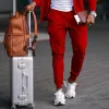 Men's Casual Solid Color Elastic Waist Loose Sports Pants 72484418M sold by Manly