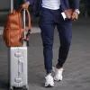 Men's Casual Solid Color Elastic Waist Loose Sports Pants 72484418M sold by Manly