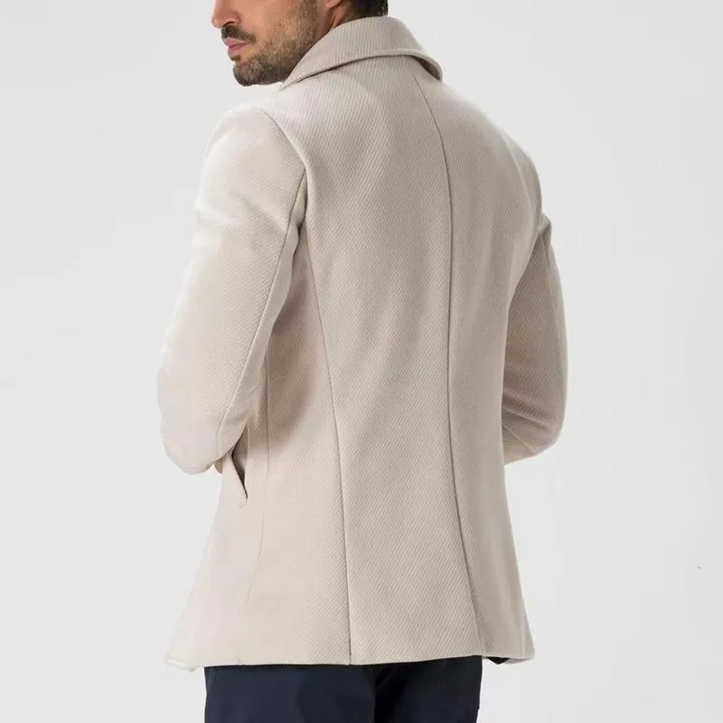 Men's Solid Color Notch Lapel Double Breasted Casual Blazer 33359922Z sold by Manly product image thumbnail 5