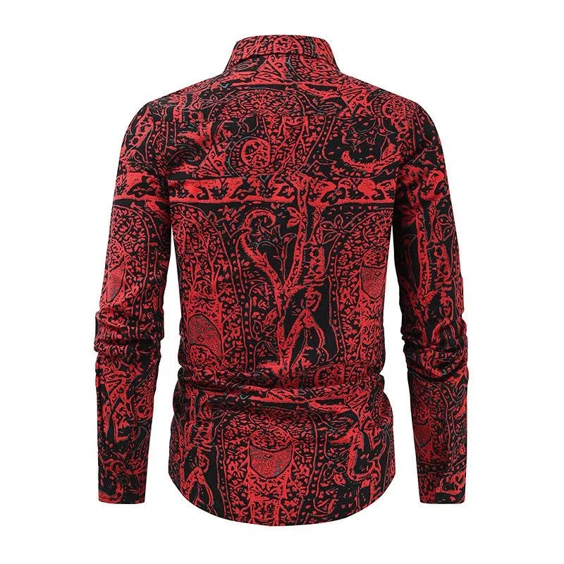 Mens Vintage Paisley Print Long Sleeve Shirt 94540252Y sold by Manly product image thumbnail 3
