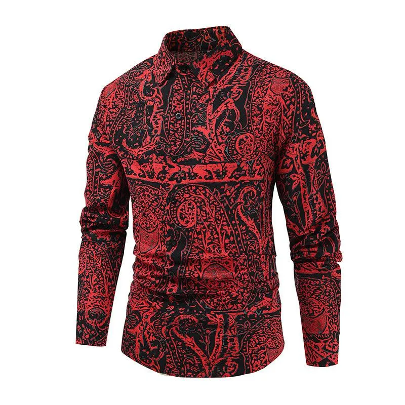 Mens Vintage Paisley Print Long Sleeve Shirt 94540252Y sold by Manly product image thumbnail 2
