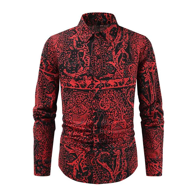 Mens Vintage Paisley Print Long Sleeve Shirt 94540252Y sold by Manly