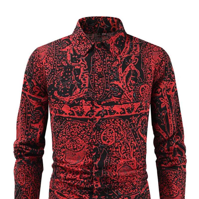 Mens Vintage Paisley Print Long Sleeve Shirt 94540252Y sold by Manly product image thumbnail 4
