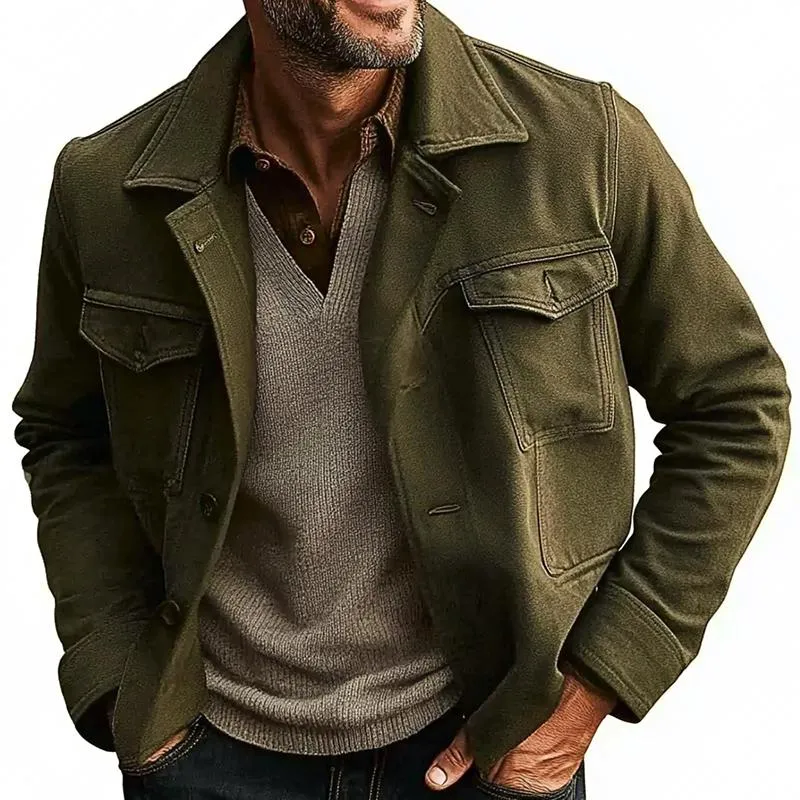 Men's Army Green Casual Jacket 13935211U sold by Manly product image thumbnail 2