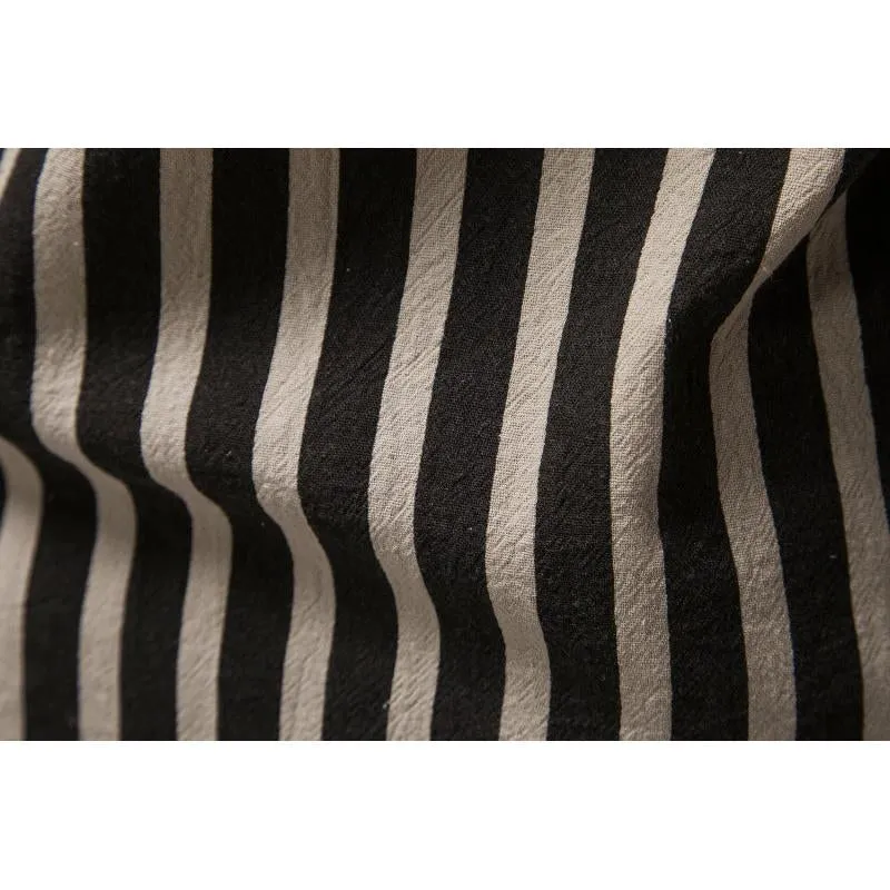 Men's Stripe Printed Casual Long Sleeve Shirt 74524141U sold by Manly product image thumbnail 5