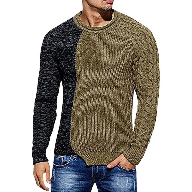 Men's Colorblock Crew Neck Long Sleeve Sweater 38053229U sold by Manly product image thumbnail 3