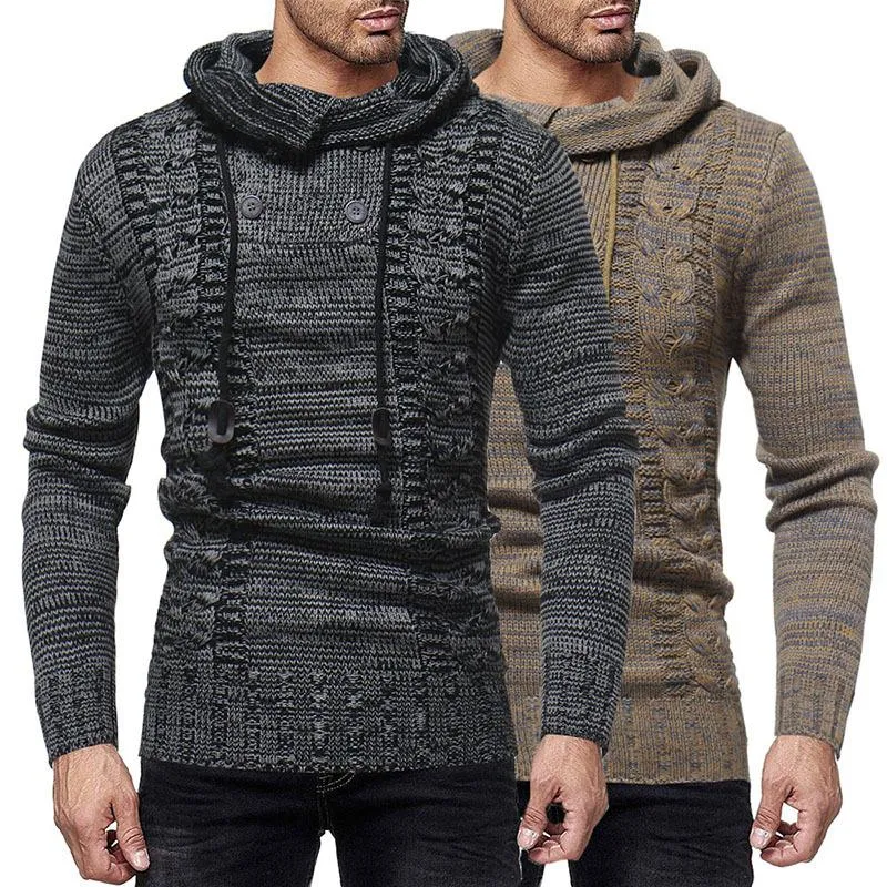 Men's Colorblock Cable Knit Hoodie 70493074U sold by Manly product image thumbnail 5