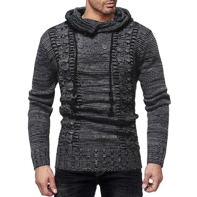 Men's Colorblock Cable Knit Hoodie 70493074U sold by Manly product image thumbnail 2