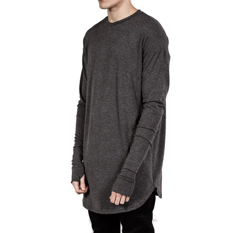 Men's Rounded Hem Long Sleeve Bottoming Shirt 74987904U sold by Manly