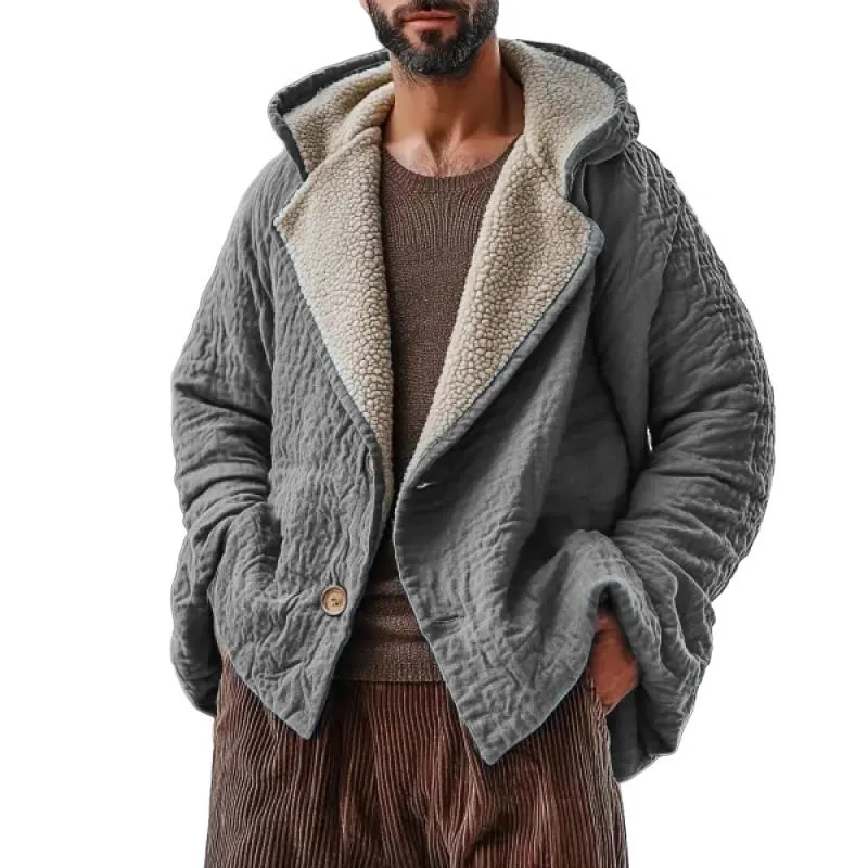 Men's Vintage Lambswool Lined Hooded Single Breasted Coat 57854165Y sold by Manly