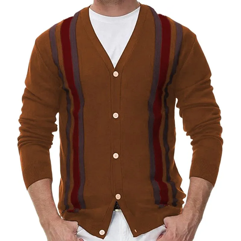 Men's V-neck Long-sleeved Knitted Cardigan 07400218U sold by Manly product image thumbnail 3