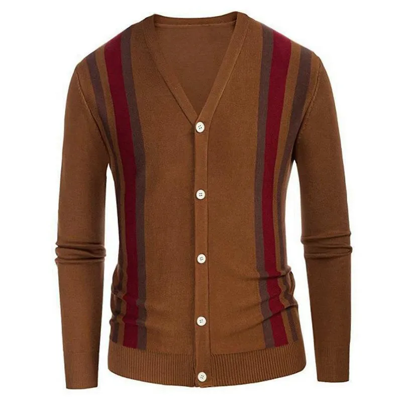Men's V-neck Long-sleeved Knitted Cardigan 07400218U sold by Manly product image thumbnail 4