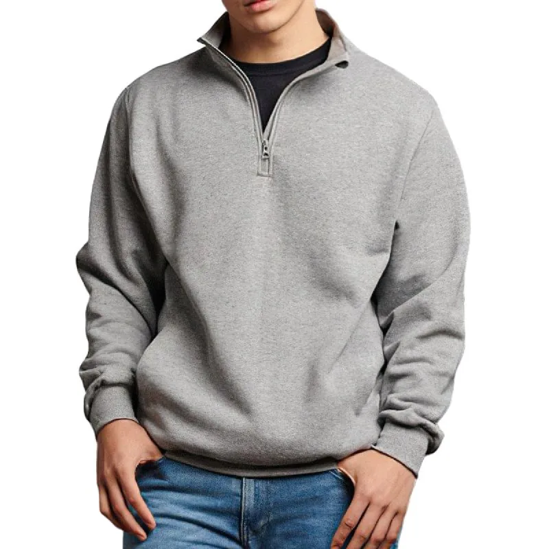 Men's Casual Solid Color Stand Collar Zipper Sweatshirt 81192521Y sold by Manly