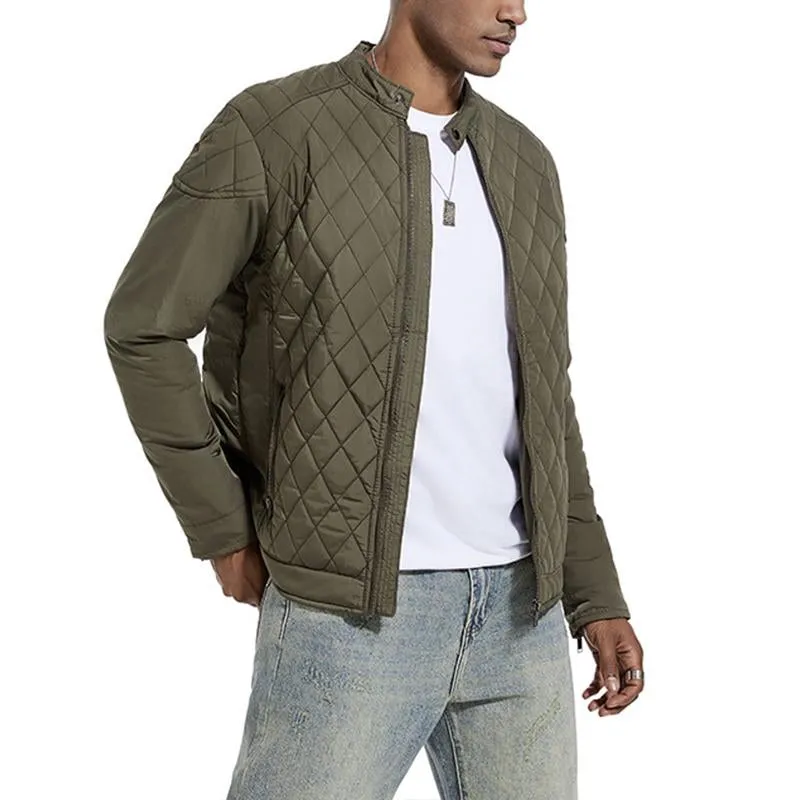 Men's Solid Quilted Padded Stand Collar Jacket 83268406Y sold by Manly product image thumbnail 3