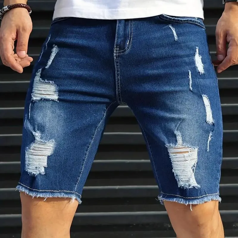 Men's Fashion Distressed Hole Denim Shorts 00984243Z sold by Manly product image thumbnail 3