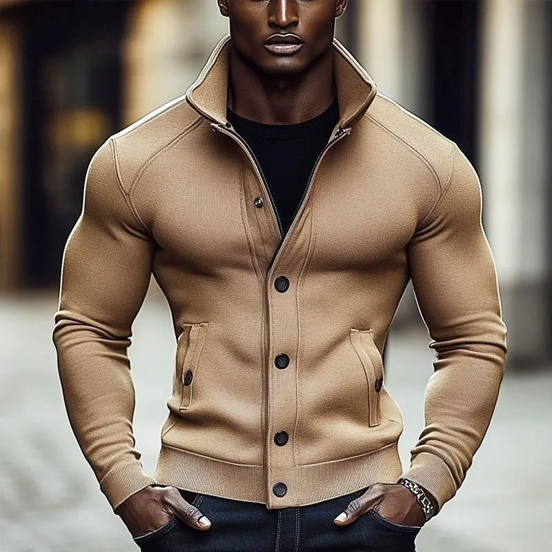 Men's Solid Color Casual Lapel Single Breasted Jacket 20365802X sold by Manly product image thumbnail 2