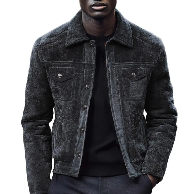 Men's Vintage Polar Fleece Lapel Jacket 41782034X sold by Manly