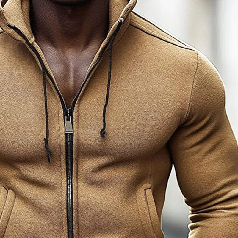 Men's Solid Hooded Zip-Up Sweatshirt Jacket 72036999X sold by Manly product image thumbnail 3