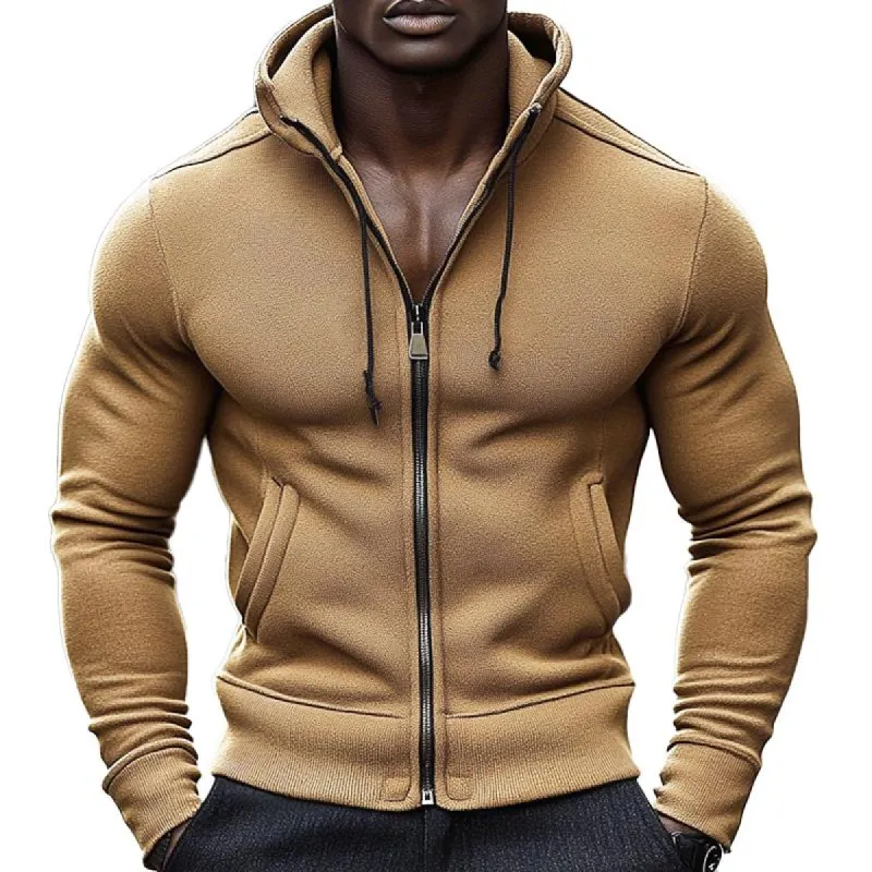 Men's Solid Hooded Zip-Up Sweatshirt Jacket 72036999X sold by Manly