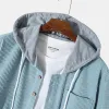 Men's Casual Solid Color Waffle Hooded Shirt 58756257Y sold by Manly