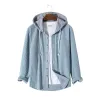 Men's Casual Solid Color Waffle Hooded Shirt 58756257Y sold by Manly