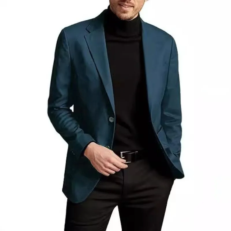 Men's Solid Color Notch Lapel Two Buttons Casual Blazer 32354284Z sold by Manly