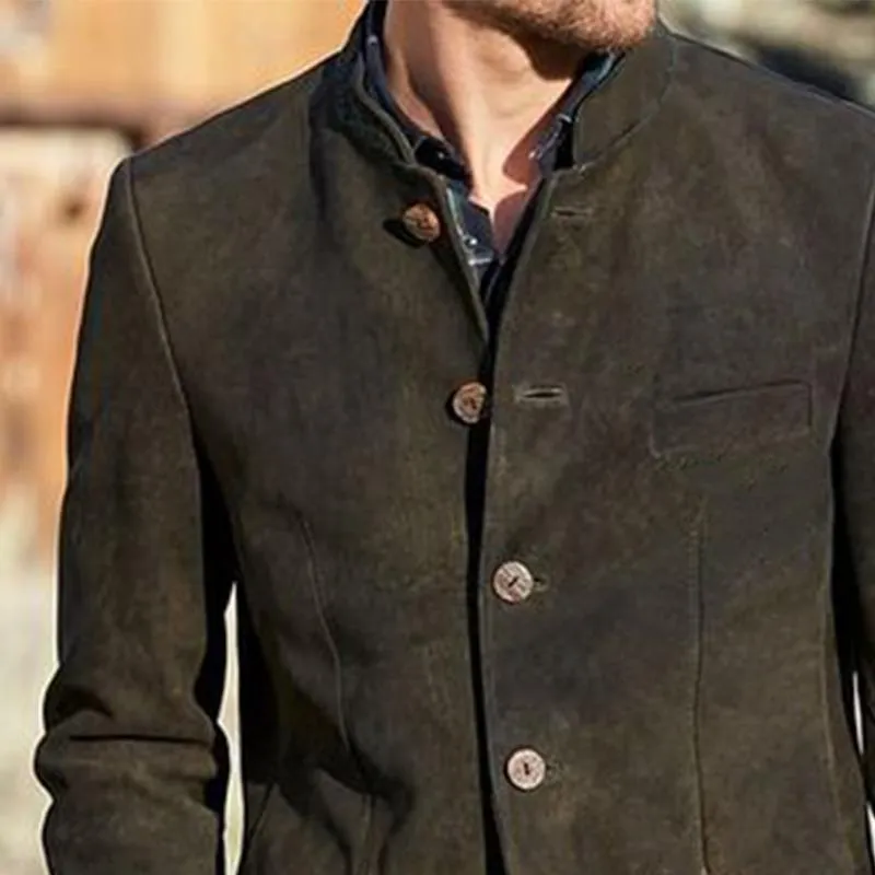 Men's Suede Stand Collar Jacket 50197276U sold by Manly product image thumbnail 4