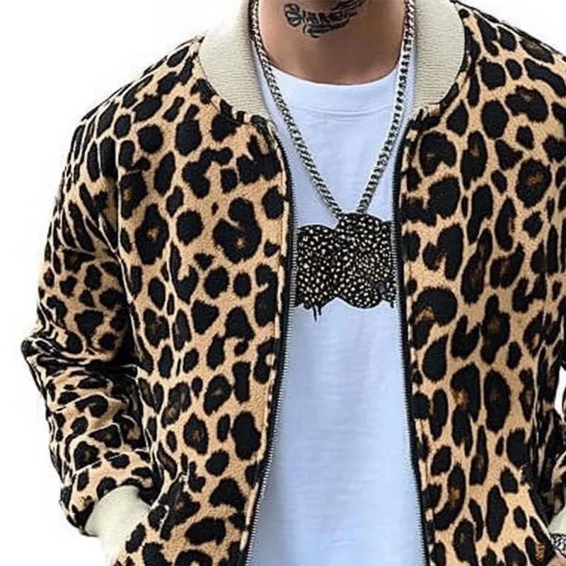 Men's Suede Leopard Print Jacket 42615547U sold by Manly product image thumbnail 3