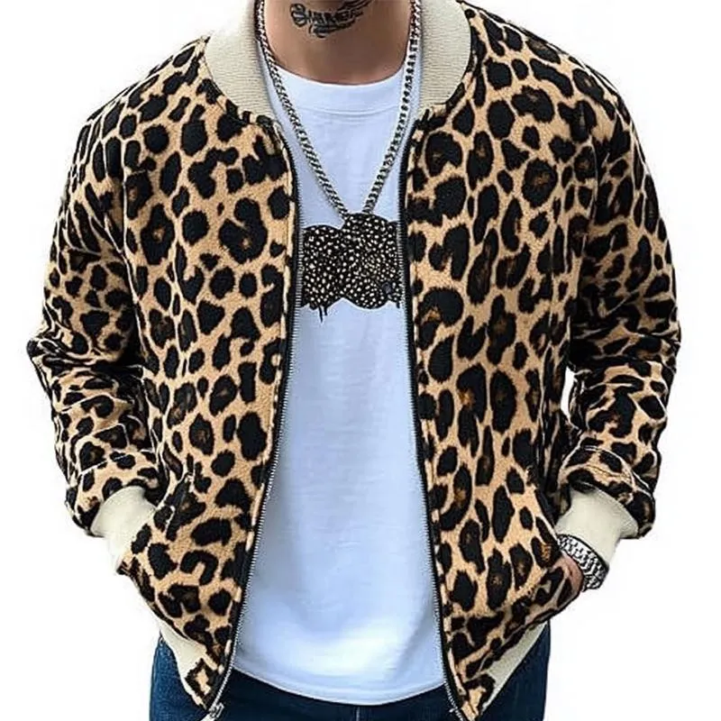 Men's Suede Leopard Print Jacket 42615547U sold by Manly product image thumbnail 2