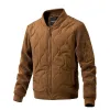 Men's Casual Polar Fleece Patchwork Stand Collar Jacket 40468890X sold by Manly
