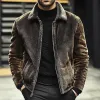 Men's Solid Polar Fleece Lapel Zipper Jacket 18971881X sold by Manly